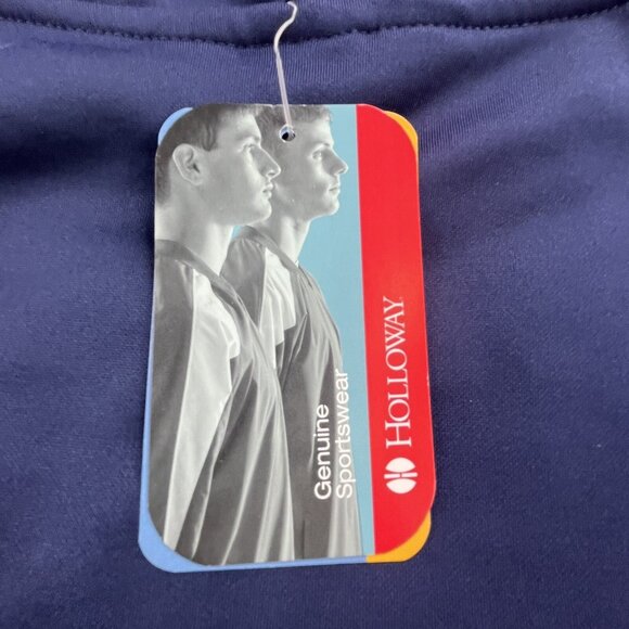 Michigan Wolverine Hoodie Men Large Blue Sweatshirt Holloway Dry Excel Spell out - Picture 8 of 11